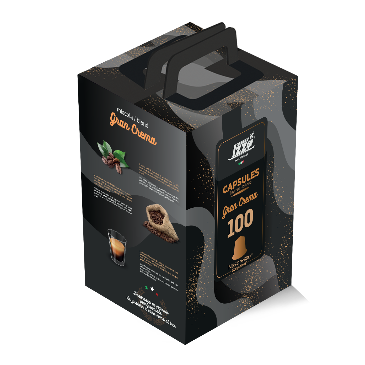 Caffè Izzo Grand Crema Nespresso®* kompatibel - 100 Kaffeekapseln